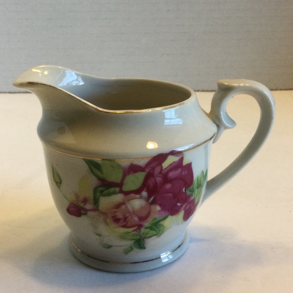 Nasco VTG Pink Rose Creamer Pitcher